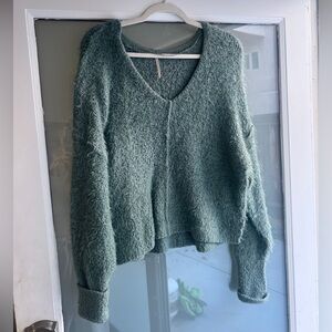 Free People Green / Blue Sweater
